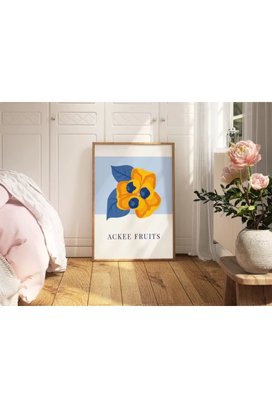 Pegziz Tropikal Ake Meyvesi Sanatsal Poster 50x70 cm ürün görseli 1