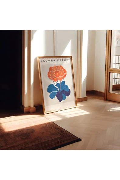 Pegziz Sanatsal Çiçek Duvar Dekor Posteri 60x90cm. ürün görseli 1