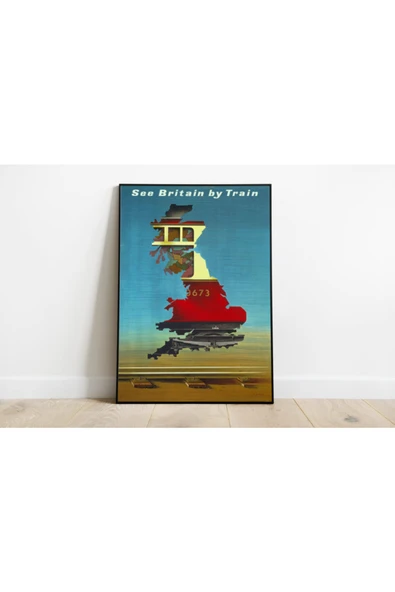 Pegziz Ingiltere Vintage Sanatsal Poster 50x70cm. ürün görseli 1