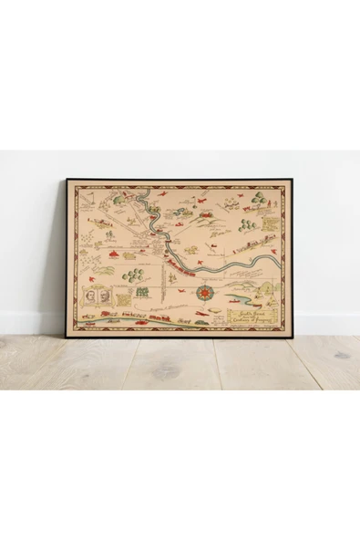Pegziz Amerika Sound Bend 1933 Haritası Sanatsal Duvar Dekorasyon Poster 60x90cm. ürün görseli 1