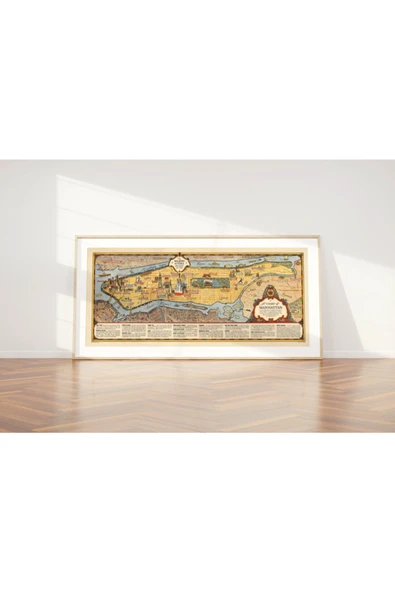 Pegziz Manhattan Haritası Sanatsal Duvar Dekorasyon Poster 40x100cm. ürün görseli 1