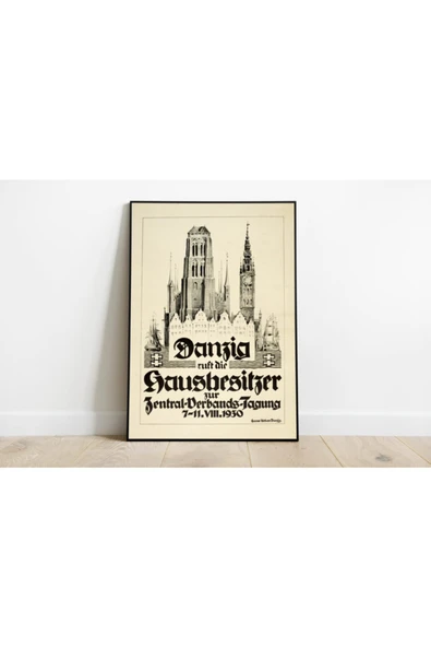 Pegziz Danzig Vintage Sanatsal Poster 50x70cm. ürün görseli 1