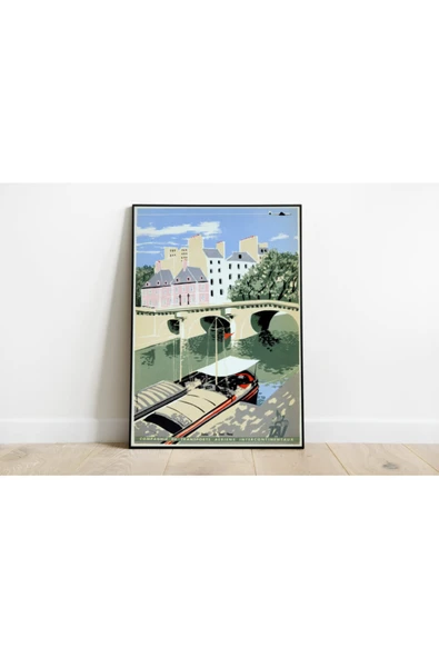 Pegziz Paris Vintage Sanatsal Poster 50x70cm. ürün görseli 1