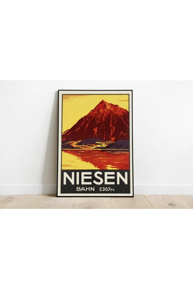 Pegziz Isviçre Vintage Sanatsal Poster 50x70cm. ürün görseli 1