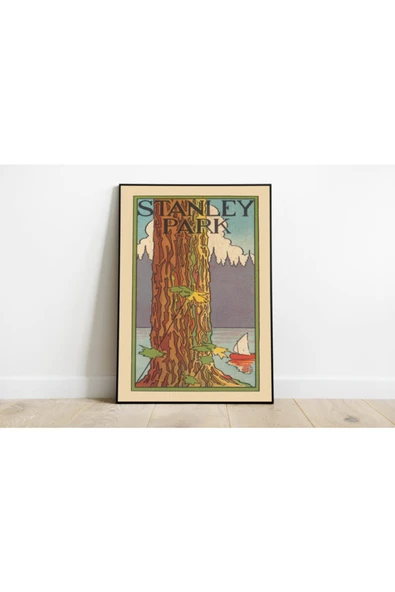 Pegziz Kanada Stanley Park Sanatsal Duvar Dekorasyon Poster 60x90cm. ürün görseli 1