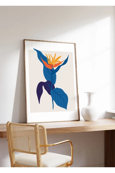 Pegziz Sanatsal Çiçek Duvar Dekor Posteri 60x90cm. ürün görseli 1
