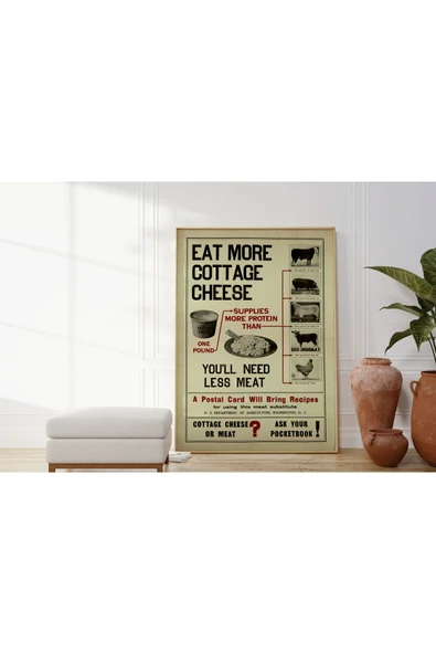 Pegziz Peynirin Faydaları Temalı Saplıklı Beslenme Poster 50x70cm. ürün görseli 1
