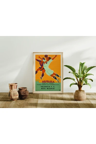 Pegziz Valencia Real Madrid Futbol Afişi Poster 50x70cm. ürün görseli 1