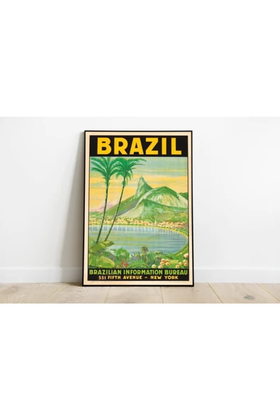 Pegziz Brazilya Vintage Sanatsal Poster 50x70cm. ürün görseli 1