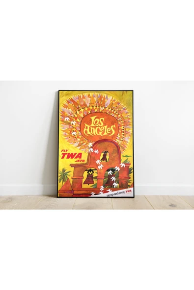 Pegziz Amerika Vintage Sanatsal Poster 50x70cm. ürün görseli 1