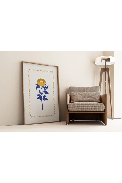 Pegziz Sanatsal Çiçek Duvar Dekor Posteri 60x90cm. ürün görseli 1