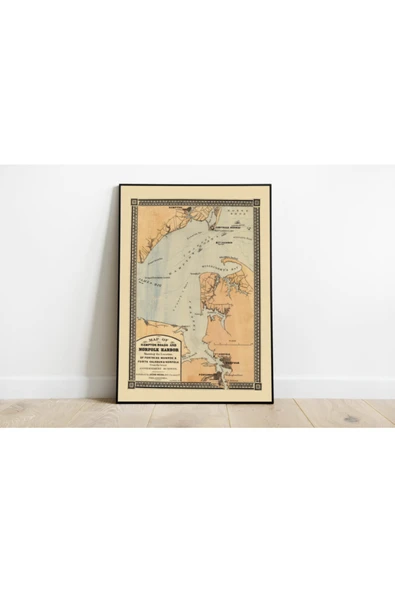 Pegziz Norfolk Eski Haritası Sanatsal Duvar Dekorasyon Poster 60x90cm. ürün görseli 1