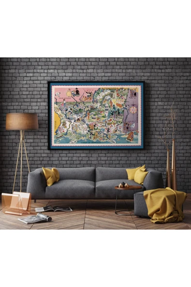 Pegziz Mississippi 1932 Haritası Sanatsal Duvar Dekorasyon Poster 60x90cm. ürün görseli 1