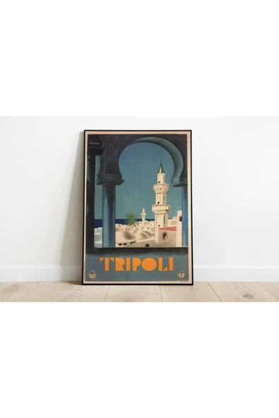 Pegziz Libya Vintage Sanatsal Poster 40x50cm. ürün görseli 1