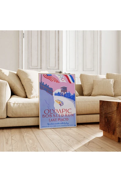 Pegziz Olimpiyatlar Kızakla Kayma Turnuvası Poster 50x70cm. ürün görseli 1