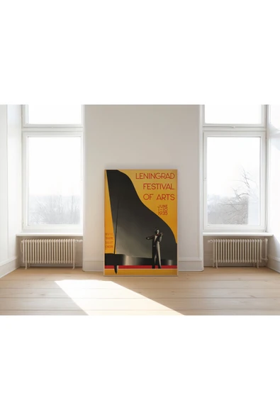 Pegziz Leningrad Müzik Festivali Reklam Afişi Dekoratif Sanatsal Poster 50x70cm. ürün görseli 1