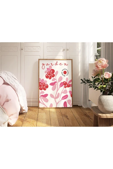 Pegziz Sanatsal Çiçek Duvar Dekor Posteri 60x90cm. ürün görseli 1