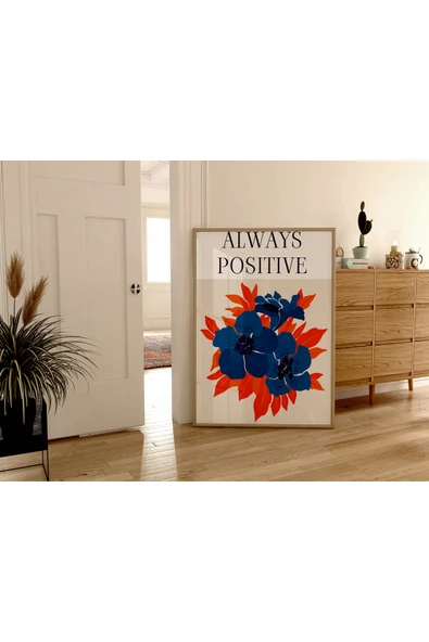 Pegziz Sanatsal Çiçek Duvar Dekor Posteri 60x90cm. ürün görseli 1
