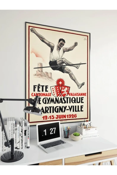 Pegziz Jimnastik Turnuvası Sanatsal Reklam Afişi Poster 50x70cm. ürün görseli 1