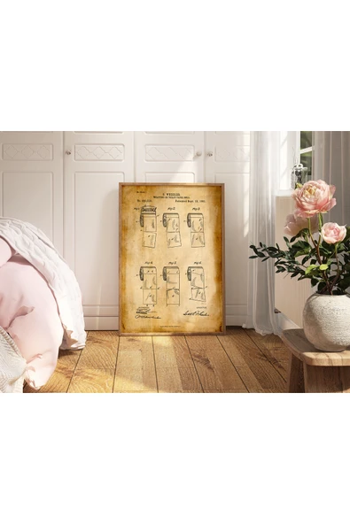 Pegziz Dekoratif Sanatsal Tuvalet Kağıdı Patent Posteri 50x70cm. ürün görseli 1