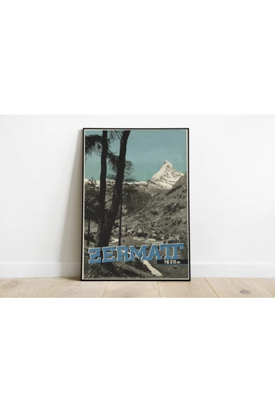 Pegziz Isviçre Vintage Sanatsal Poster 40x50cm. ürün görseli 1