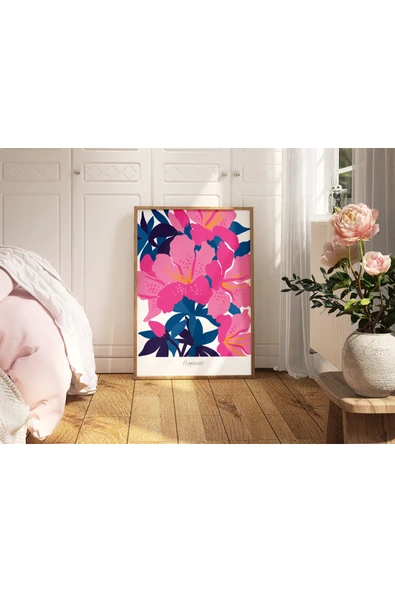 Pegziz Sanatsal Çiçek Duvar Dekor Posteri 60x90cm. ürün görseli 1