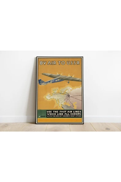 Pegziz Rusya Vintage Sanatsal Poster 60x90cm. ürün görseli 1