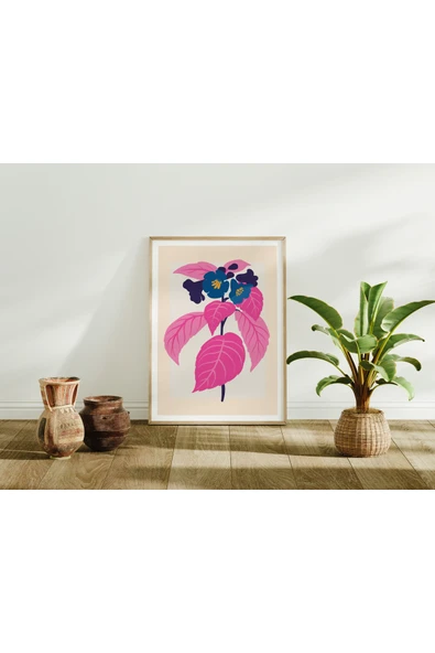 Pegziz Sanatsal Çiçek Duvar Dekor Posteri 60x90cm. ürün görseli 1