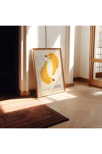 Pegziz Tropikal Muz Meyvesi Sanatsal Poster 50x70 Cm ürün görseli 1