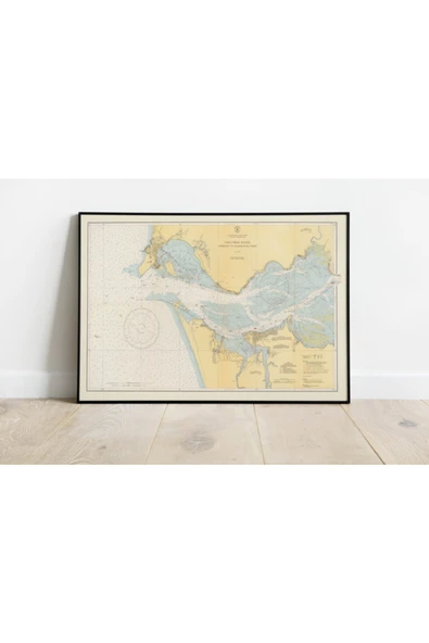 Pegziz Amerika Kolumbiya Nehiri Haritası Sanatsal Duvar Dekorasyon Poster 60x90cm. ürün görseli 1