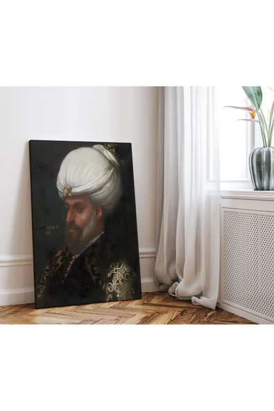 Pegziz Murat Hüdavendigar Osmanlı Padişahı Portre Kanvas Tablo ürün görseli 1