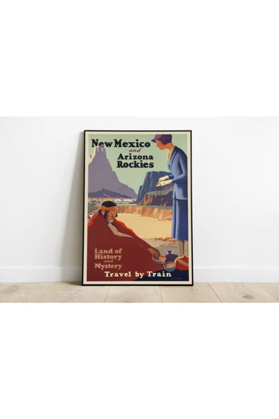 Pegziz Amerika Vintage Sanatsal Poster 60x90cm. ürün görseli 1