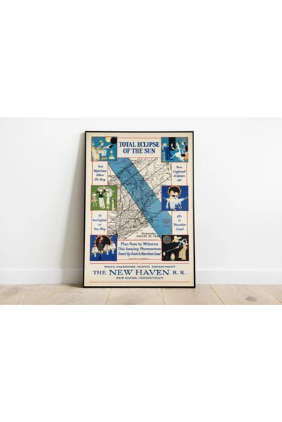 Pegziz Amerika Vintage Sanatsal Poster 60x90cm. ürün görseli 1