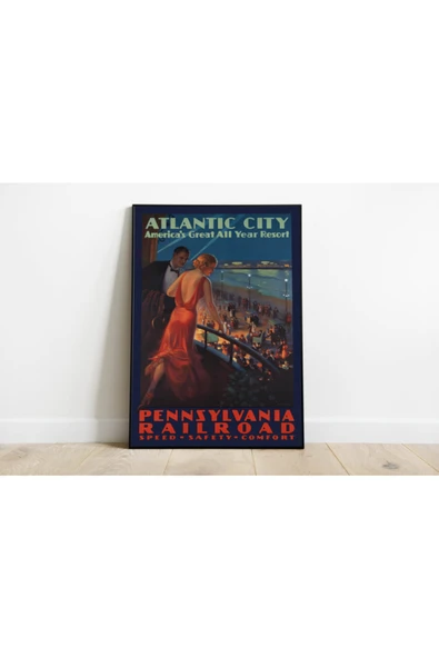 Pegziz Amerika Vintage Sanatsal Poster 60x90cm. ürün görseli 1