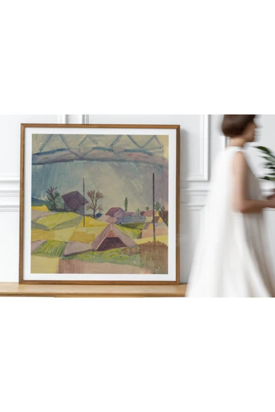 Pegziz August Macke Sanatsal Duvar Dekorasyon Poster 60x90cm. ürün görseli 1