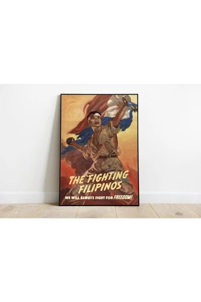 Pegziz 2. Dünya Savaşı Propaganda Vintage Sanatsal Poster 60x90cm. ürün görseli 1