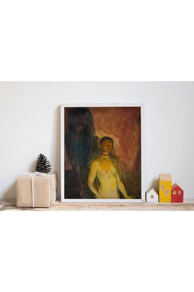 Pegziz Edvard Munch Self Portrait In Hell 1903 Sanatsal Poster 60x90cm. ürün görseli 1