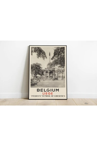 Pegziz Belçika Vintage Sanatsal Poster 60x90cm. ürün görseli 1