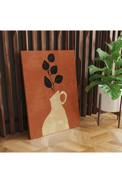 Pegziz Çiçek Dolu Vazo Bohem Tablo Cafe Dekor Kanvas Tablo Duvar Dekor Salon Duvar Dekorasyonu ürün görseli 1