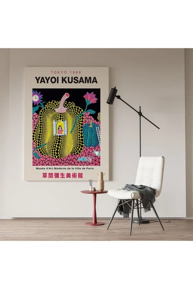 Pegziz Sanatsal Kanvas Tablo Duvar Dekorasyonu Yayoi Kusama Salon Dekorasyonu Duvar Tablosu ürün görseli 1