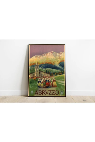Pegziz Italya Vintage Sanatsal Poster 60x90cm. ürün görseli 1
