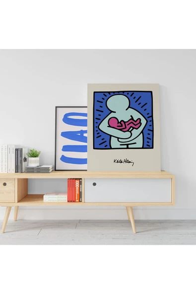 Pegziz Pop Art Sanatsal Tablo Keith Haring Salon Dekorasyonu Kanvas Tablo Oda Dekorasyon Duvar Tablosu ürün görseli 1