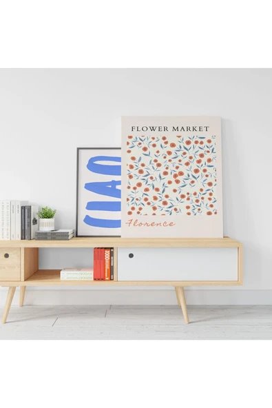 Pegziz Minimalist Çiçekler Floransa İtalya Temalı Dekoratif Kanvas Tablo - Modern Duvar Dekorasyon Sanatı ürün görseli 1