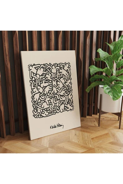 Pegziz Pop Art Sanatsal Tablo Keith Haring Salon Dekorasyonu Kanvas Tablo Oda Dekorasyon Duvar Tablosu ürün görseli 1