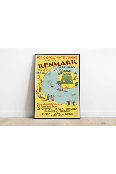 Pegziz Avustralya Vintage Sanatsal Poster 60x90cm. ürün görseli 1