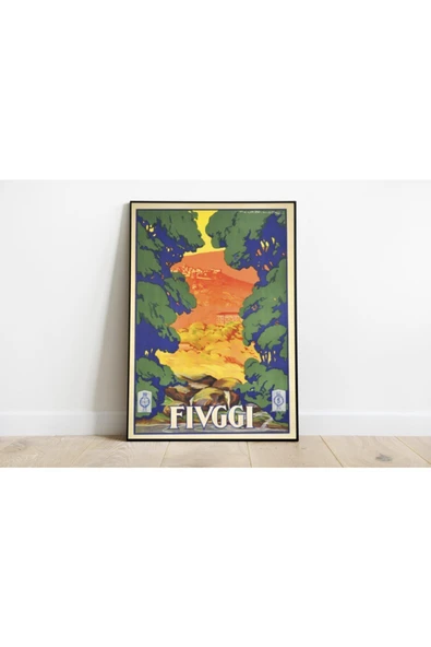 Pegziz Italya Vintage Sanatsal Poster 60x90cm. ürün görseli 1