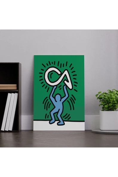 Pegziz Pop Art Ev Dekorasyonu Kanvas Tablo Keith Haring Modern Sanatsal Tablo Cafe Dekor ürün görseli 1