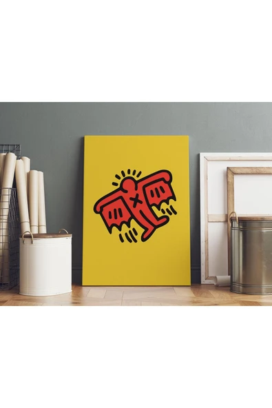 Pegziz Salon Duvar Dekorasyonu Sanatsal Tablo Keith Haring Duvar Dekor Kanvas Tablo ürün görseli 1