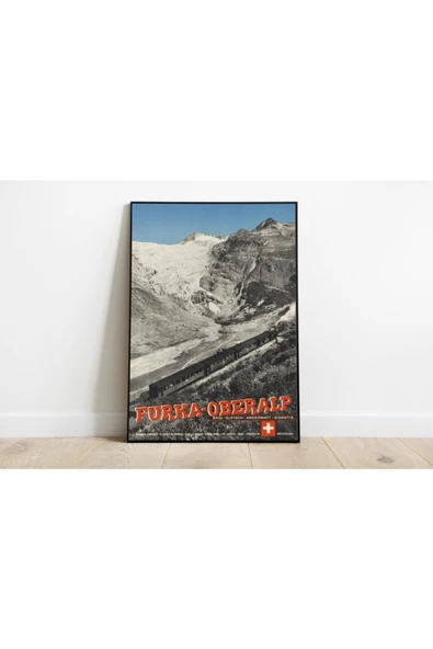 Pegziz Isviçre Vintage Sanatsal Poster 60x90cm. ürün görseli 1