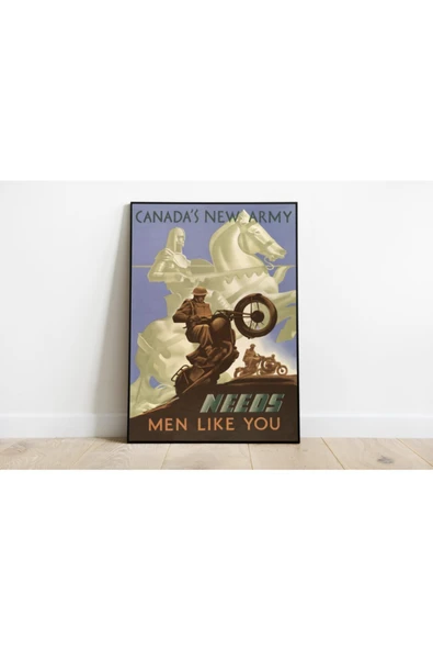 Pegziz 2. Dünya Savaşı Propaganda Vintage Sanatsal Poster 60x90cm. ürün görseli 1